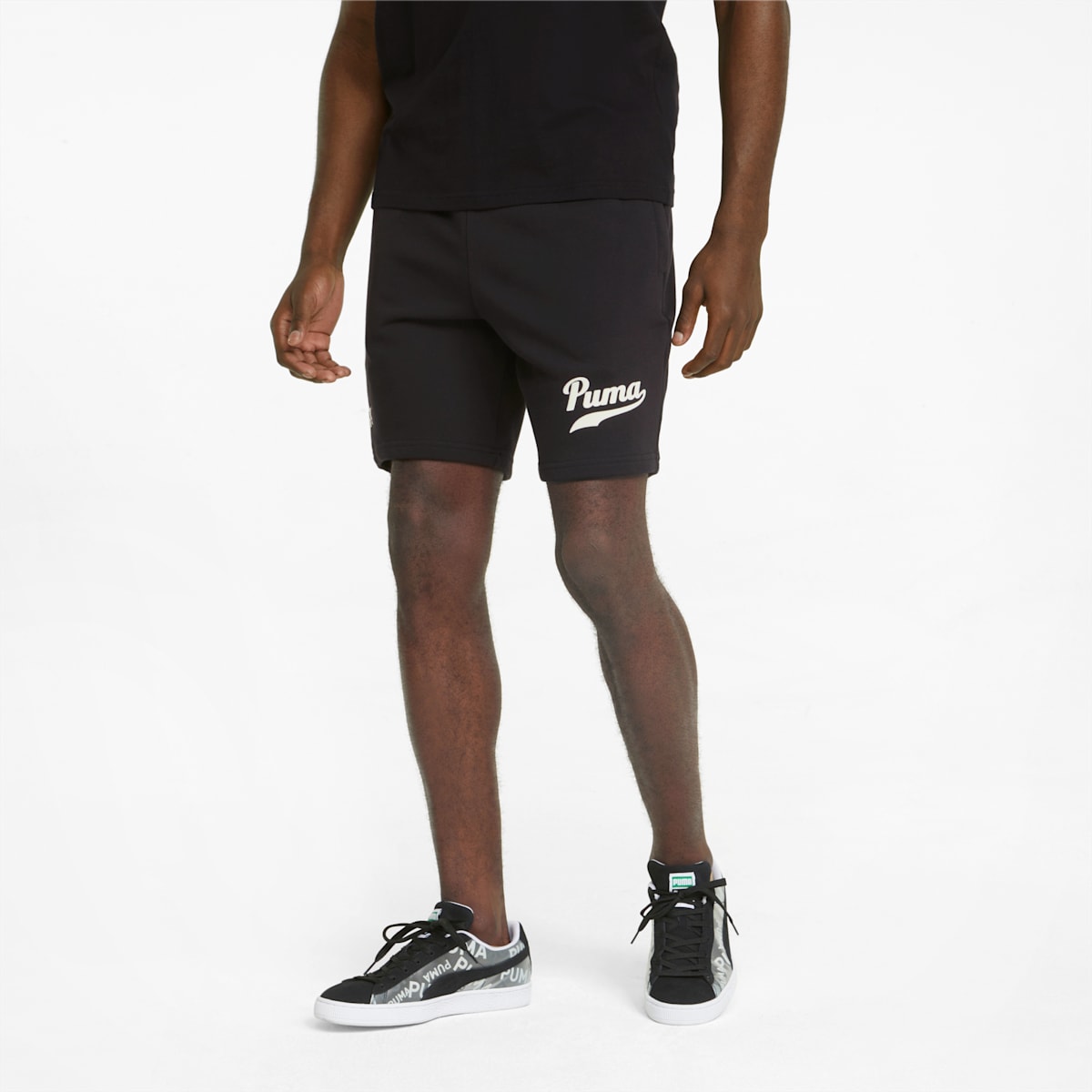 PUMA Team 8-Inch Training Shorts Men - PUMA Black model image