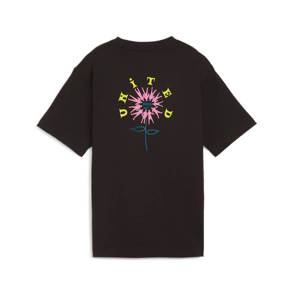 DOWNTOWN Relaxed Graphic Tee Black model image