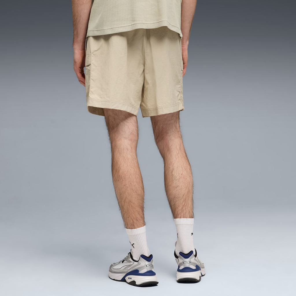 WARDROBE Essentials Relaxed Cargo Shorts 6" Men - Pebble Gray - model-side