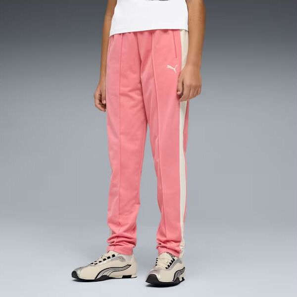 T7 ALWAYS ON Slim Track Pants Youth - Wild Pink - front model view