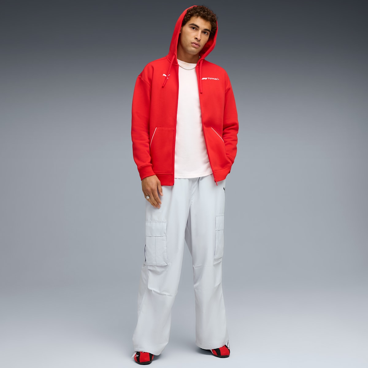 F1® Essential+ Full-Zip Hoodie Men - Pop Red - model-back