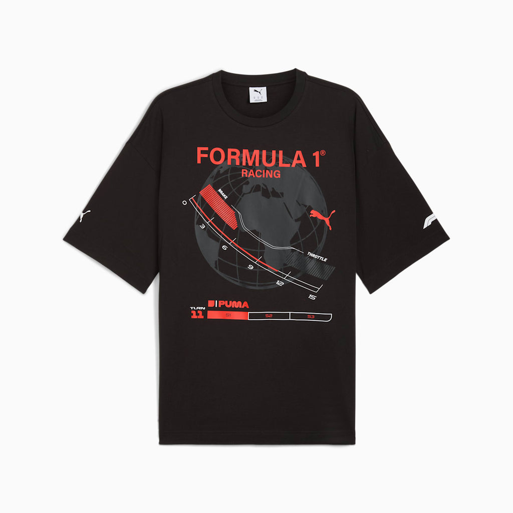 F1® Relaxed Graphic Tee Men - PUMA Black - front