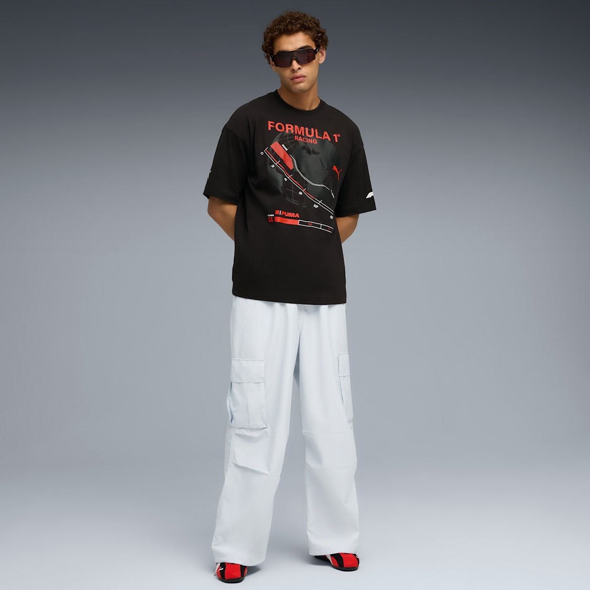 F1® Relaxed Graphic Tee Men - PUMA Black - model-back