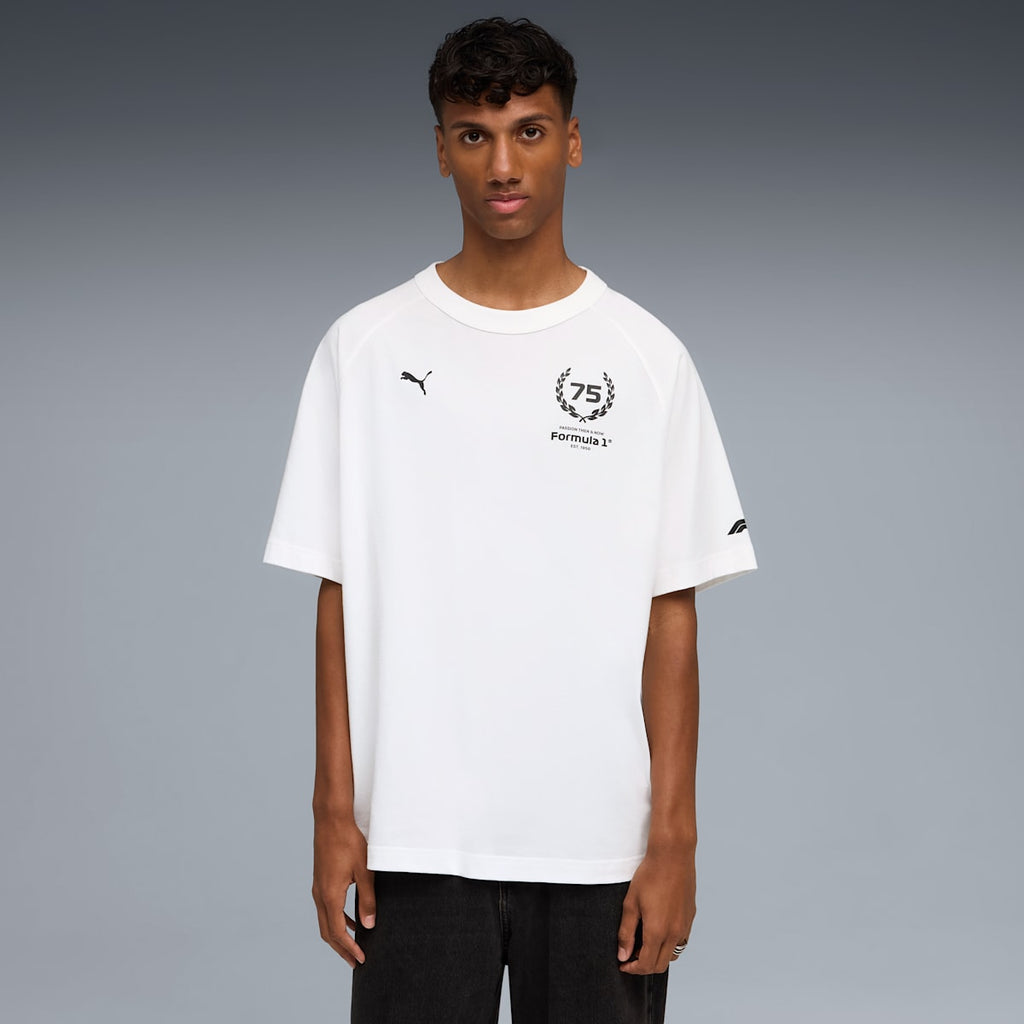 F1® 75yrs Relaxed Tee Men - PUMA White - model-front
