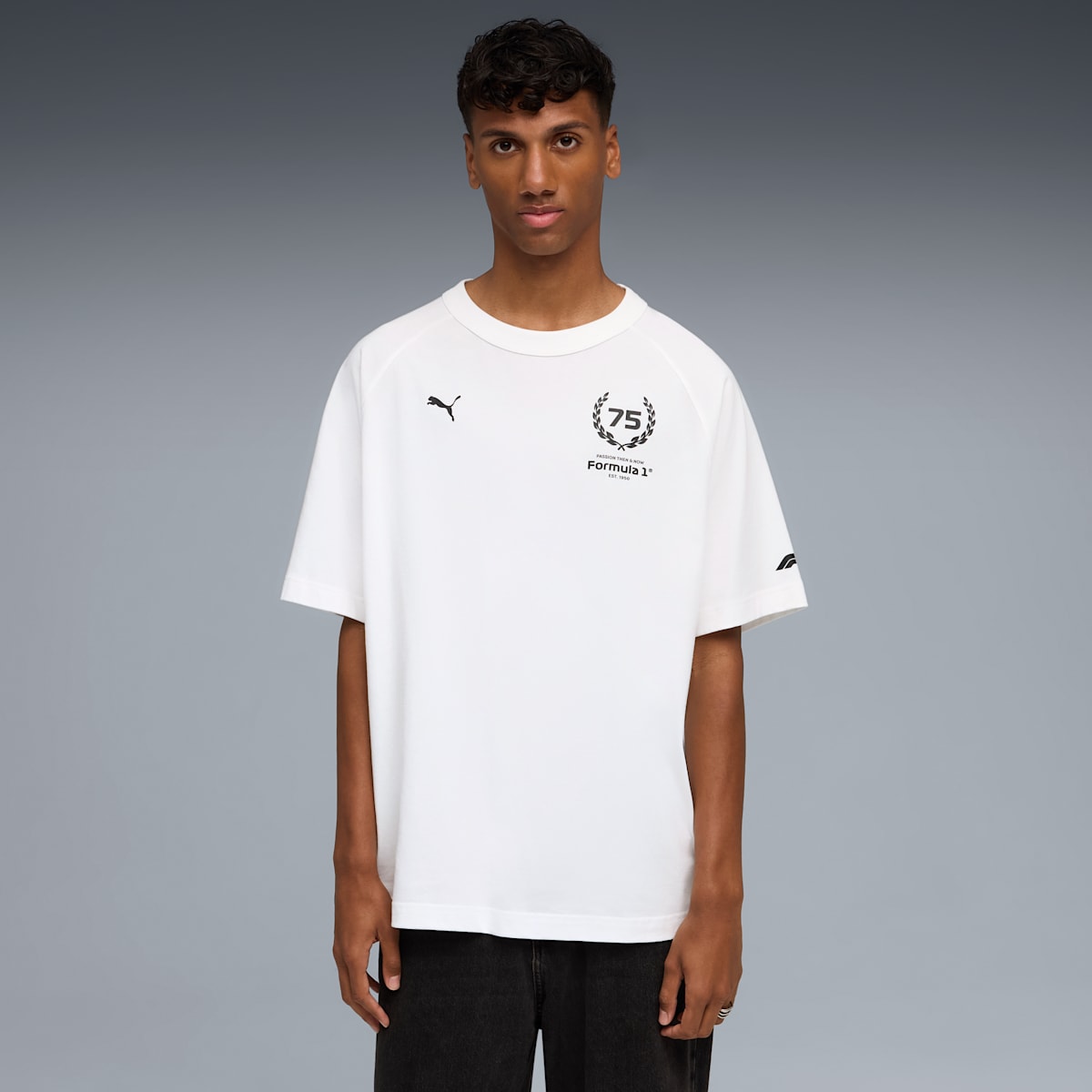 F1® 75yrs Relaxed Tee Men - PUMA White - model-front