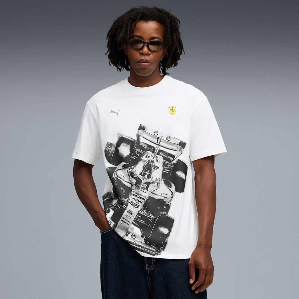 Scuderia Ferrari Premium Tee Men - PUMA White - model-front