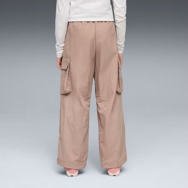 Luminous Cloud T7 Big Kids' Relaxed Cargo Pants - Sandstone - back model view