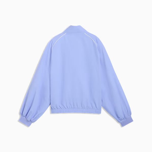 T7 Balloon Sleeve Piping Relaxed Woven Top alternate view