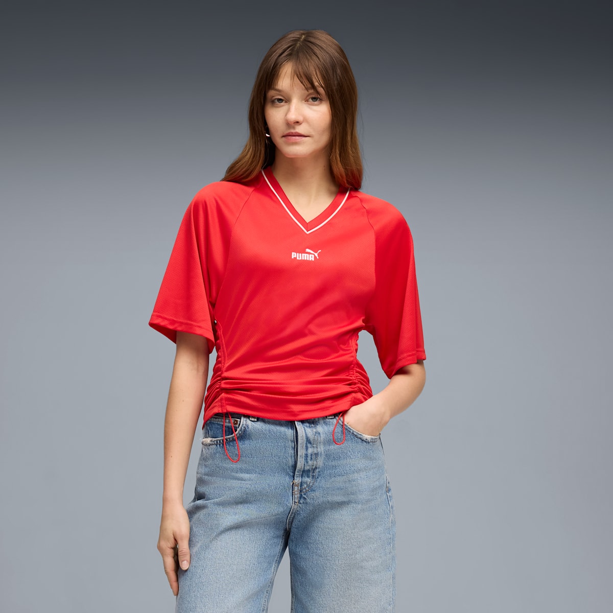 FUTURE.PUMA.ARCHIVE Fitted Waist Football Top model image