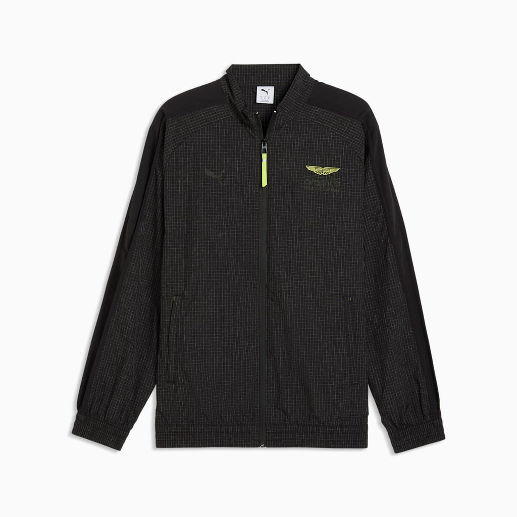 PUMA x ASTON MARTIN ARAMCO F1® TEAM T7 Track Jacket Men, PUMA Black, front view