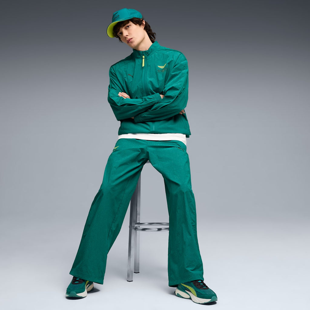 PUMA x ASTON MARTIN ARAMCO F1® TEAM T7 Oversized Jacket Men - Green Lux - model-back