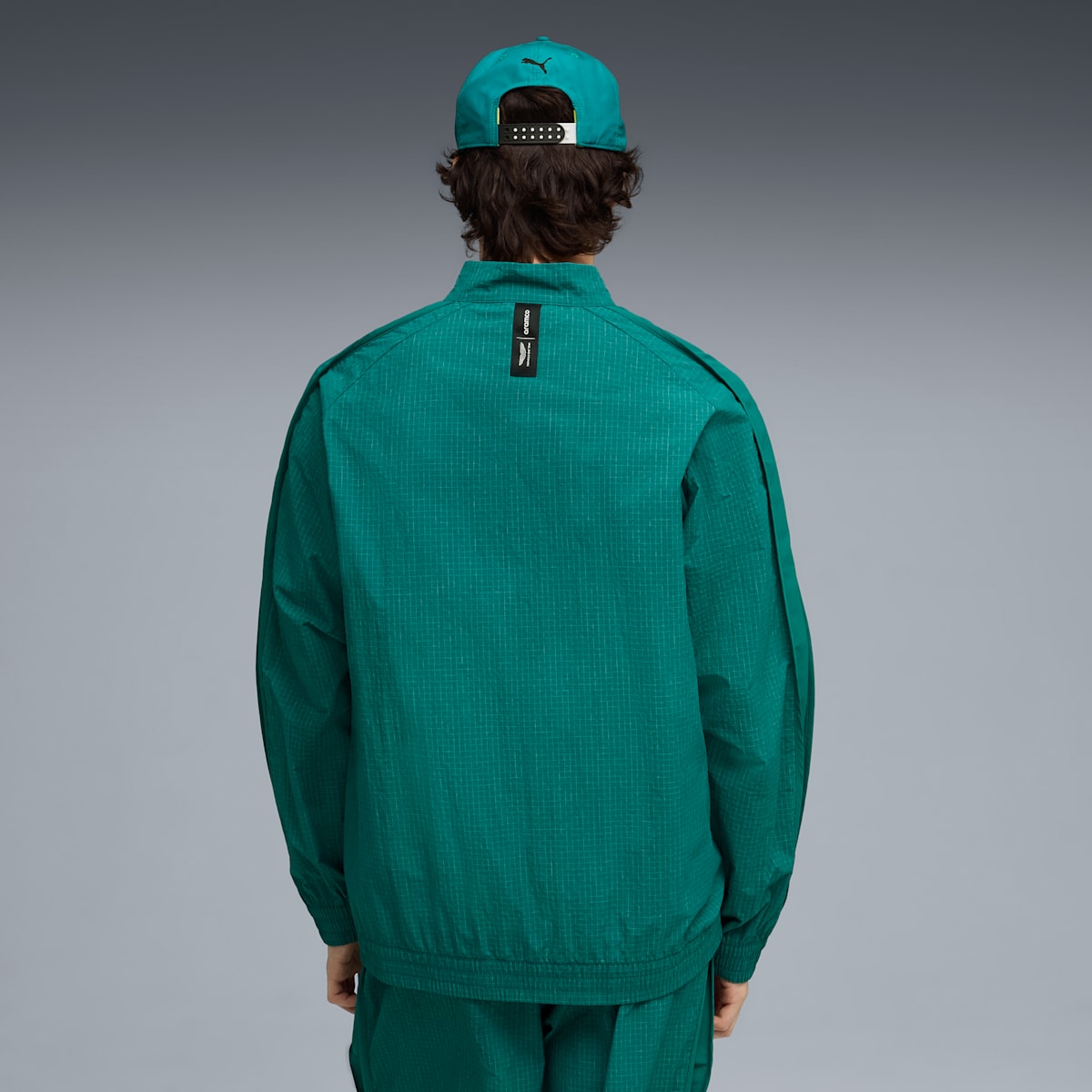 PUMA x ASTON MARTIN ARAMCO F1® TEAM T7 Oversized Jacket Men - Green Lux - model-side