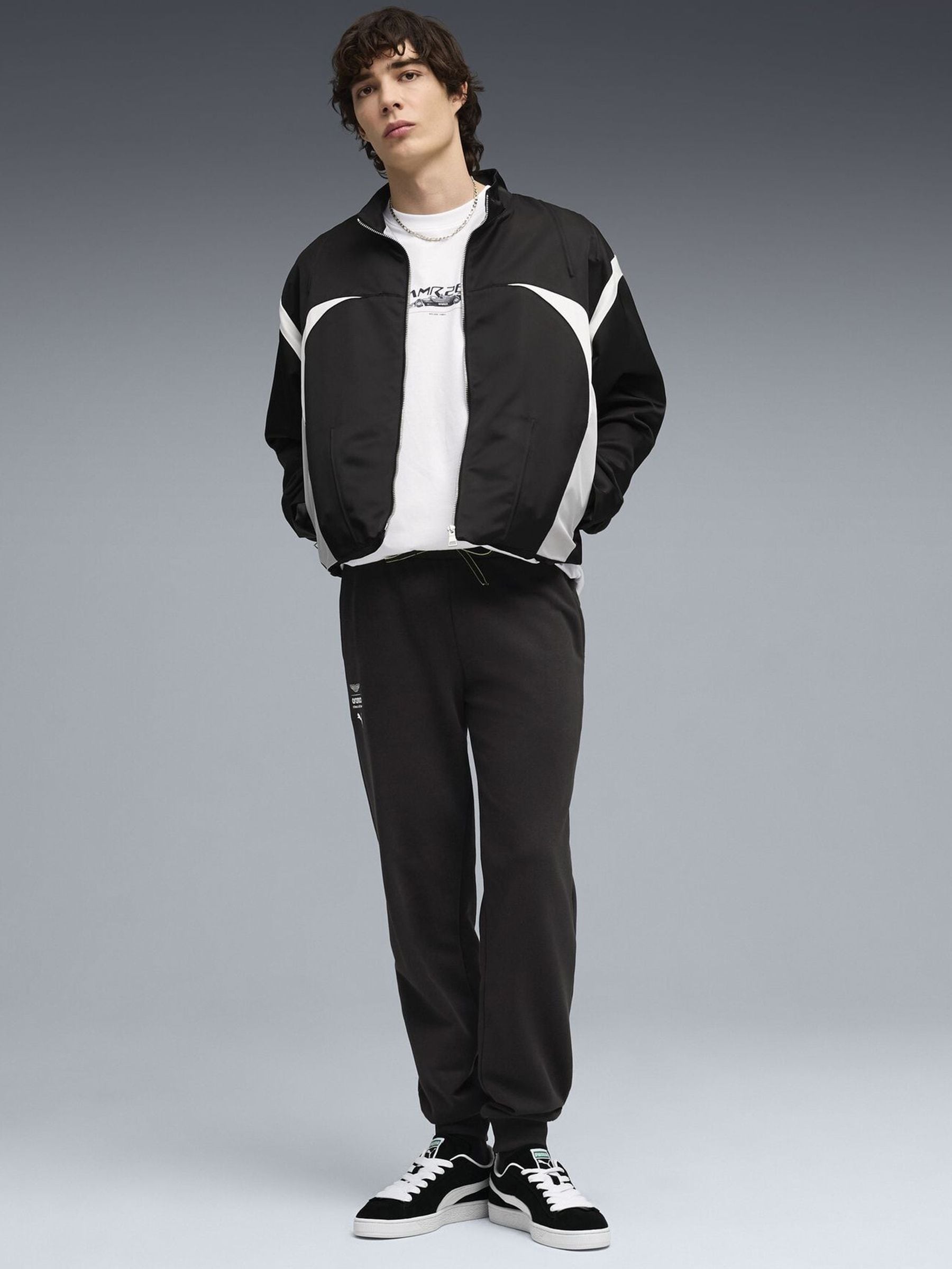 PUMA x ASTON MARTIN ARAMCO F1® TEAM Essentials Sweatpants Men, PUMA Black, view 3