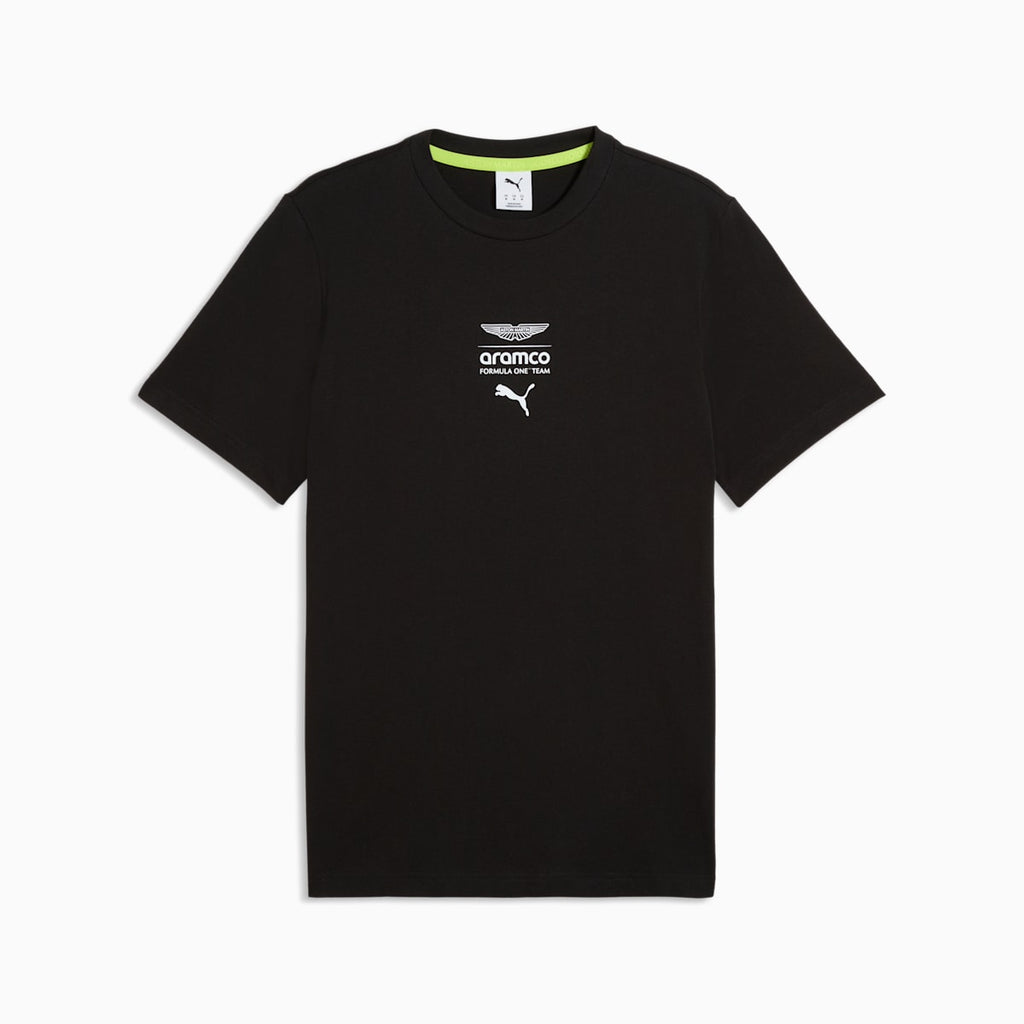 PUMA x ASTON MARTIN ARAMCO F1® TEAM Essentials Tee Men - PUMA Black - front