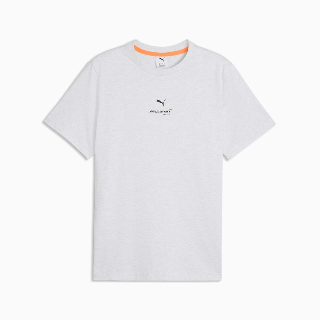 McLAREN RACING Small Logo Tee Men - White Glow Heather - front