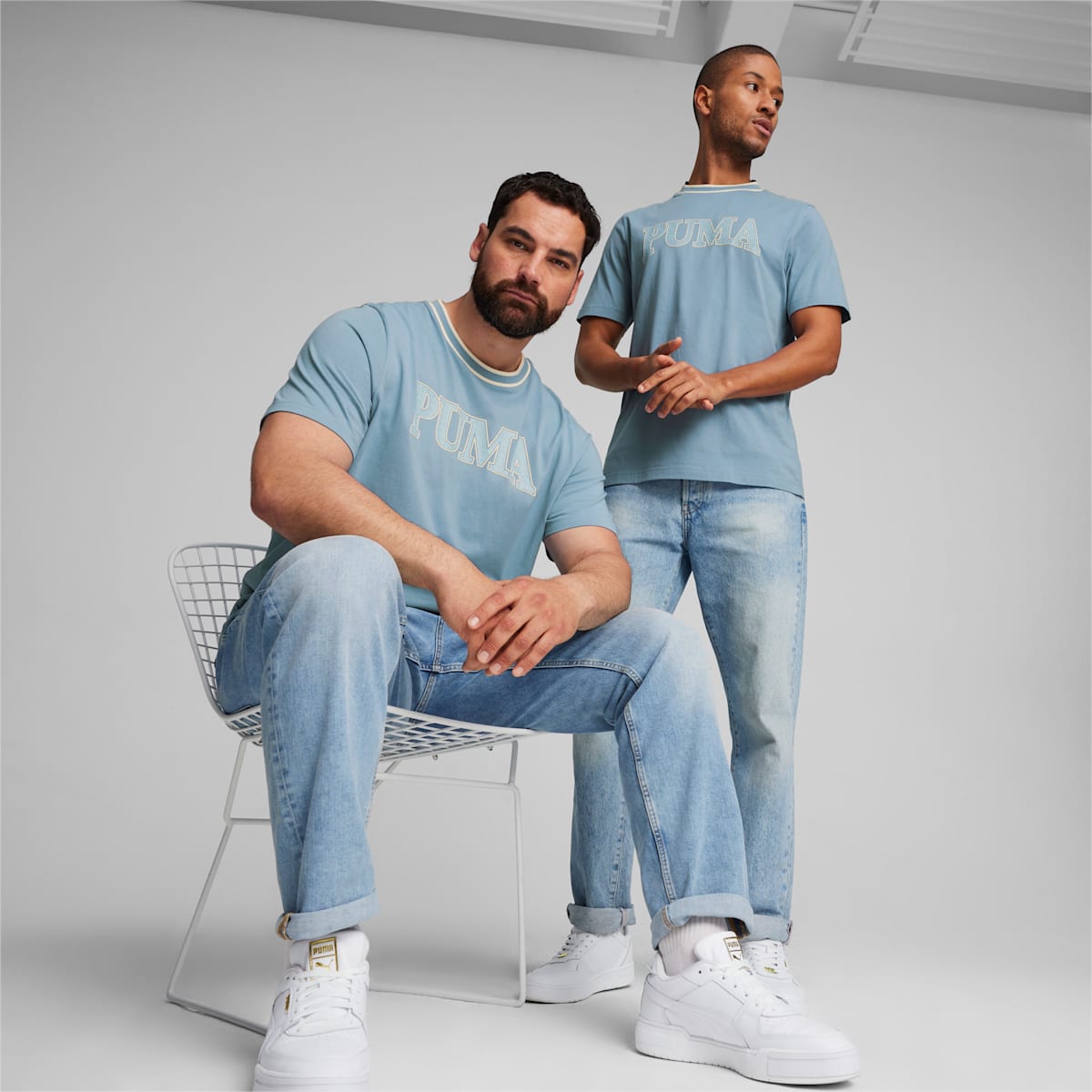 SQUAD Big Graphic Tee Men - Zen Blue model image