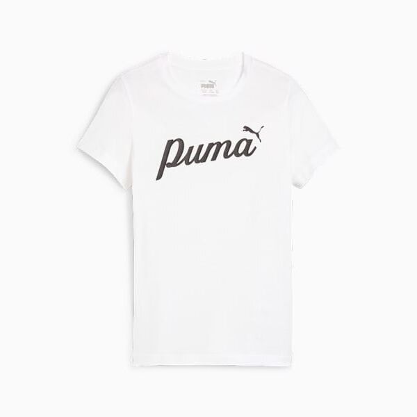 Essentials+ Script Tee Youth - PUMA White - view 1