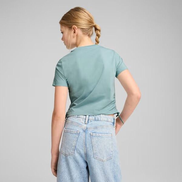 FLAMING LOVE Knotted Tee Youth - Modern Mint - back model view