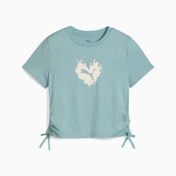 FLAMING LOVE Knotted Tee Youth - Modern Mint - product view