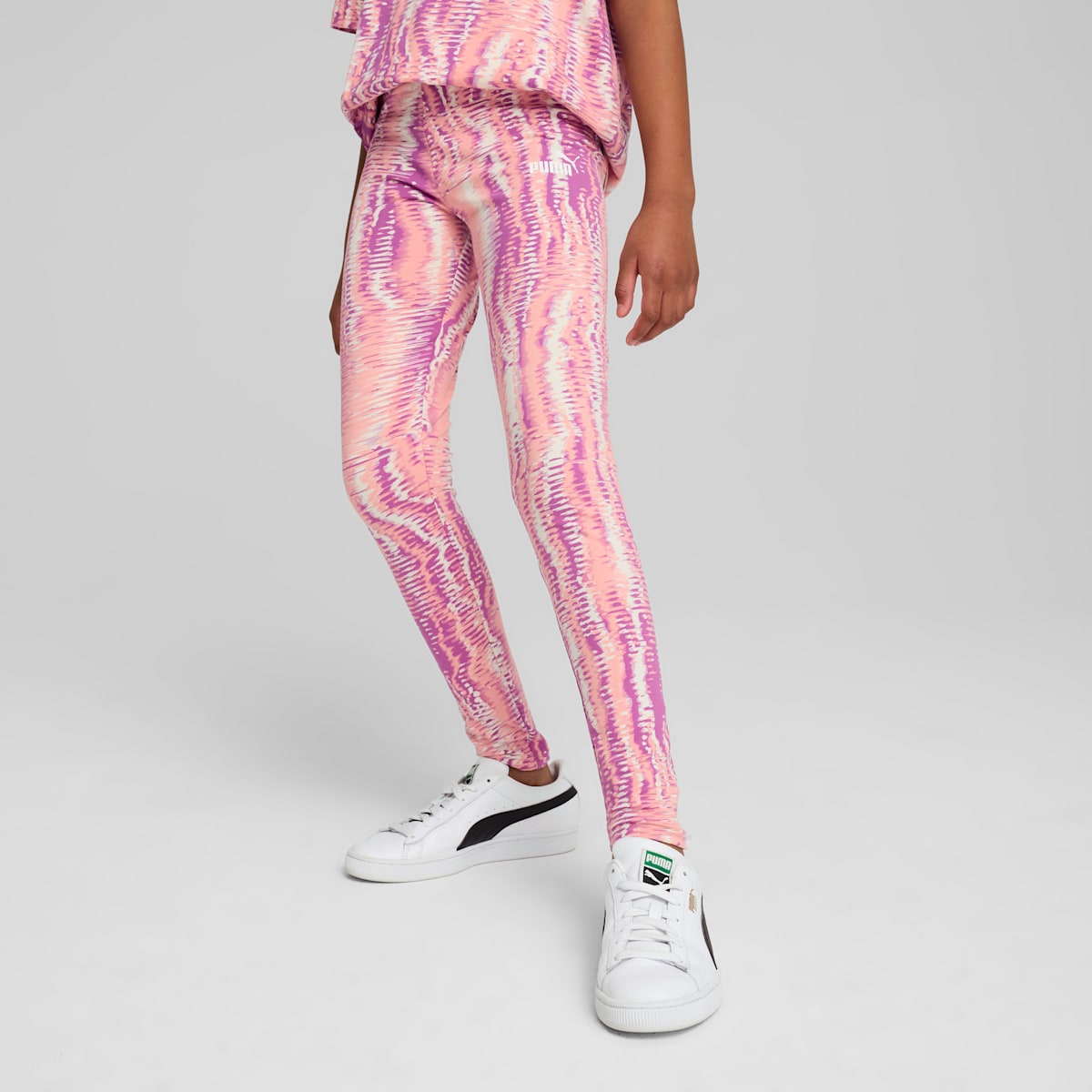 ESS NATURE 2.0 AOP Leggings G Pink Fruit model image