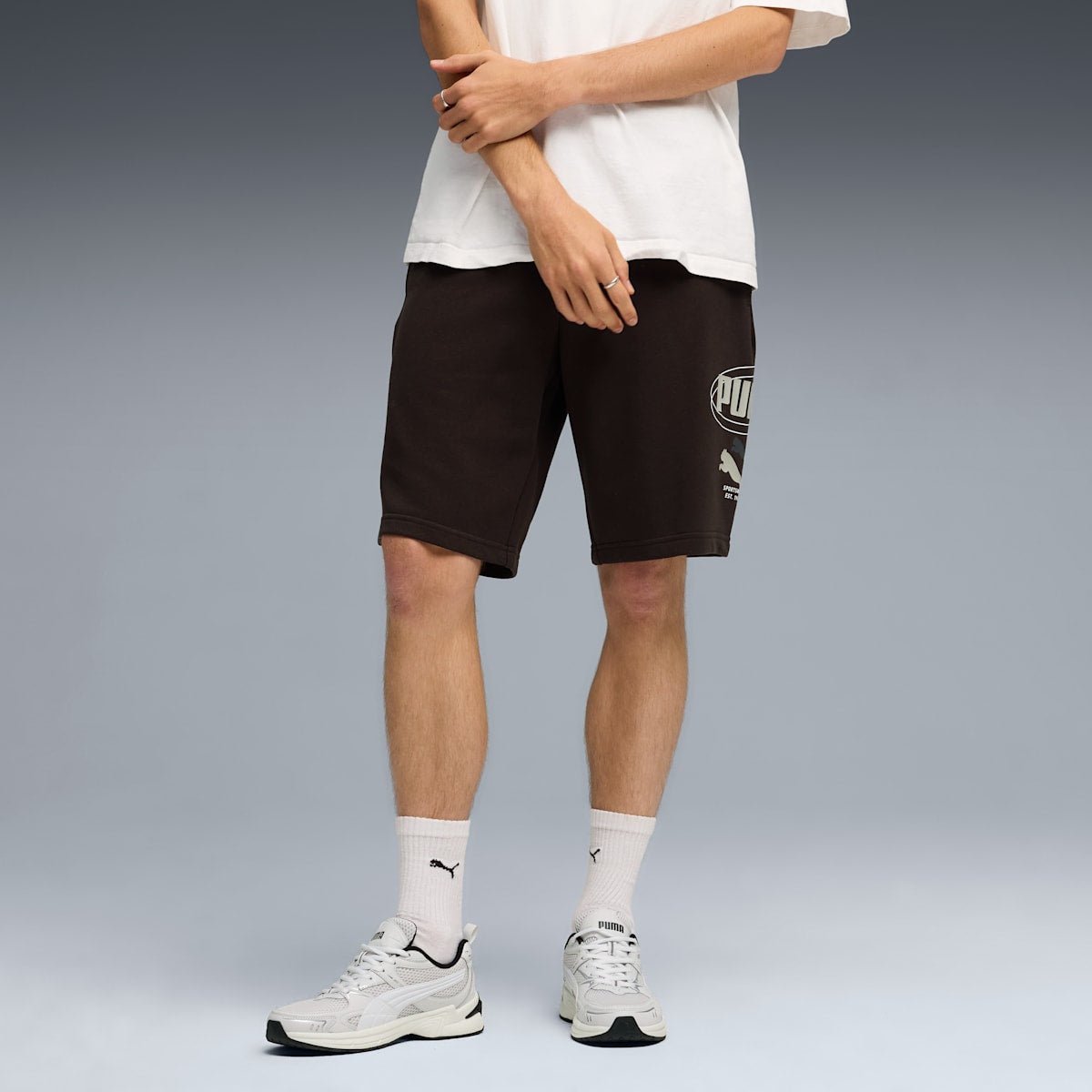 ESS LOGO LAB Story 1 Shorts 10" TR Men - PUMA Black - model-front