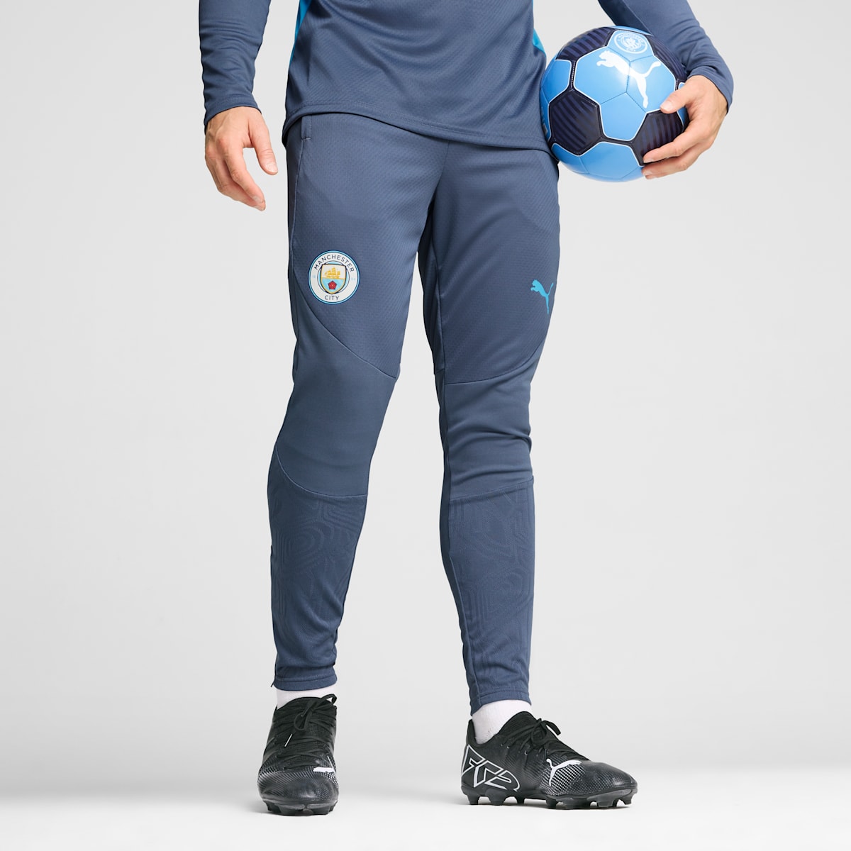 MCFC Training Pants Inky Blue-Magic Blue model image