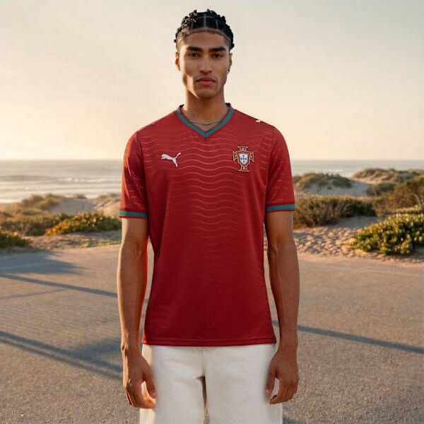 Portugal Home Replica Jersey - Club Red / Green Lagoon - view 1