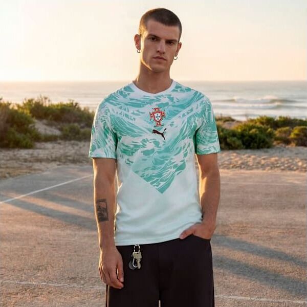Portugal Away Replica Jersey - PUMA White / Green Lagoon - view 1