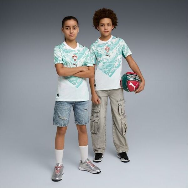 Portugal Away Replica Jersey Youth - PUMA White / Green Lagoon - view 3