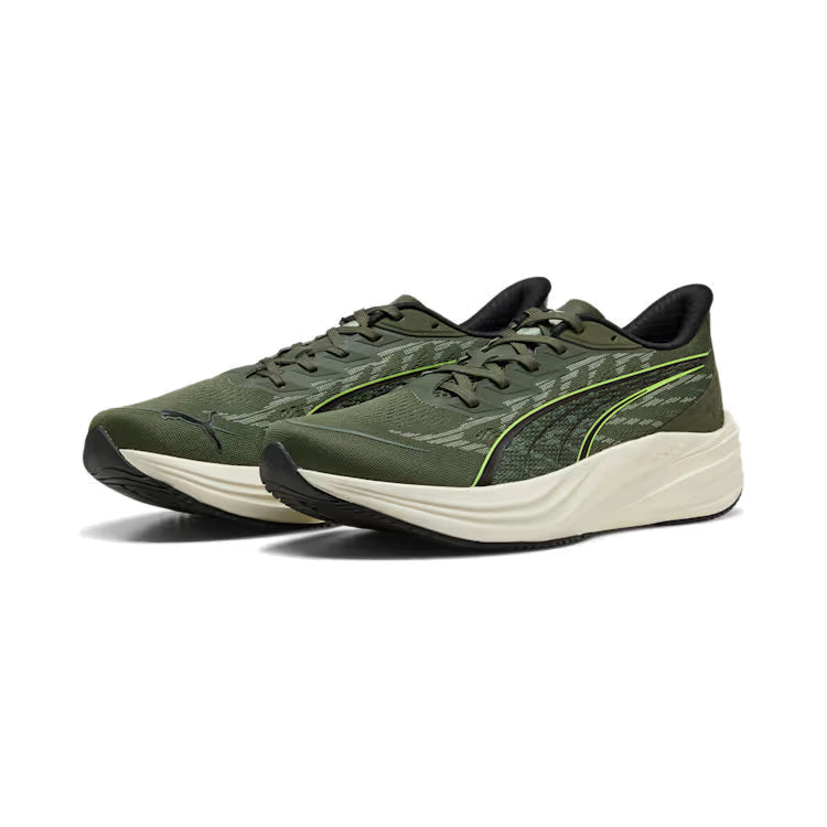 PUMA Darter Pro 2 Running Shoes-Moss Veil-Soft Grass-Warm White-PUMA Black-Lime Squeeze