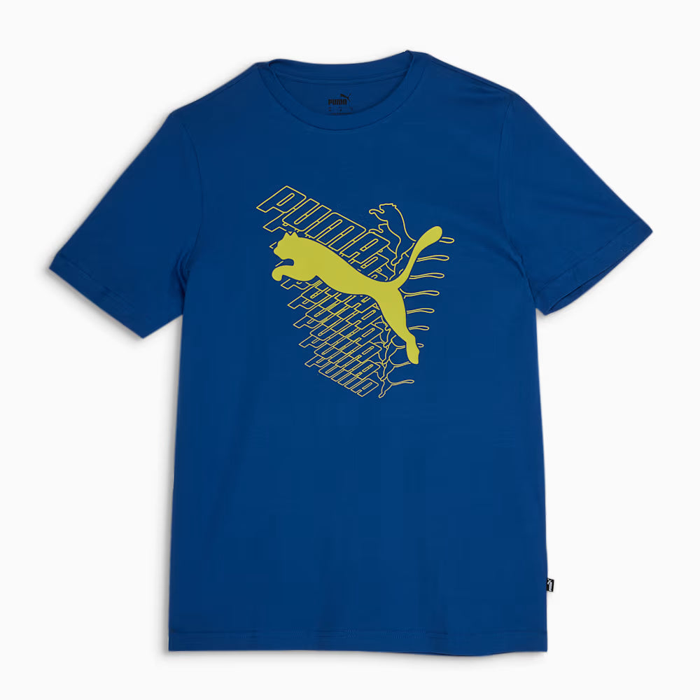 GRAPHICS Cat Tee Men - Cobalt Glaze