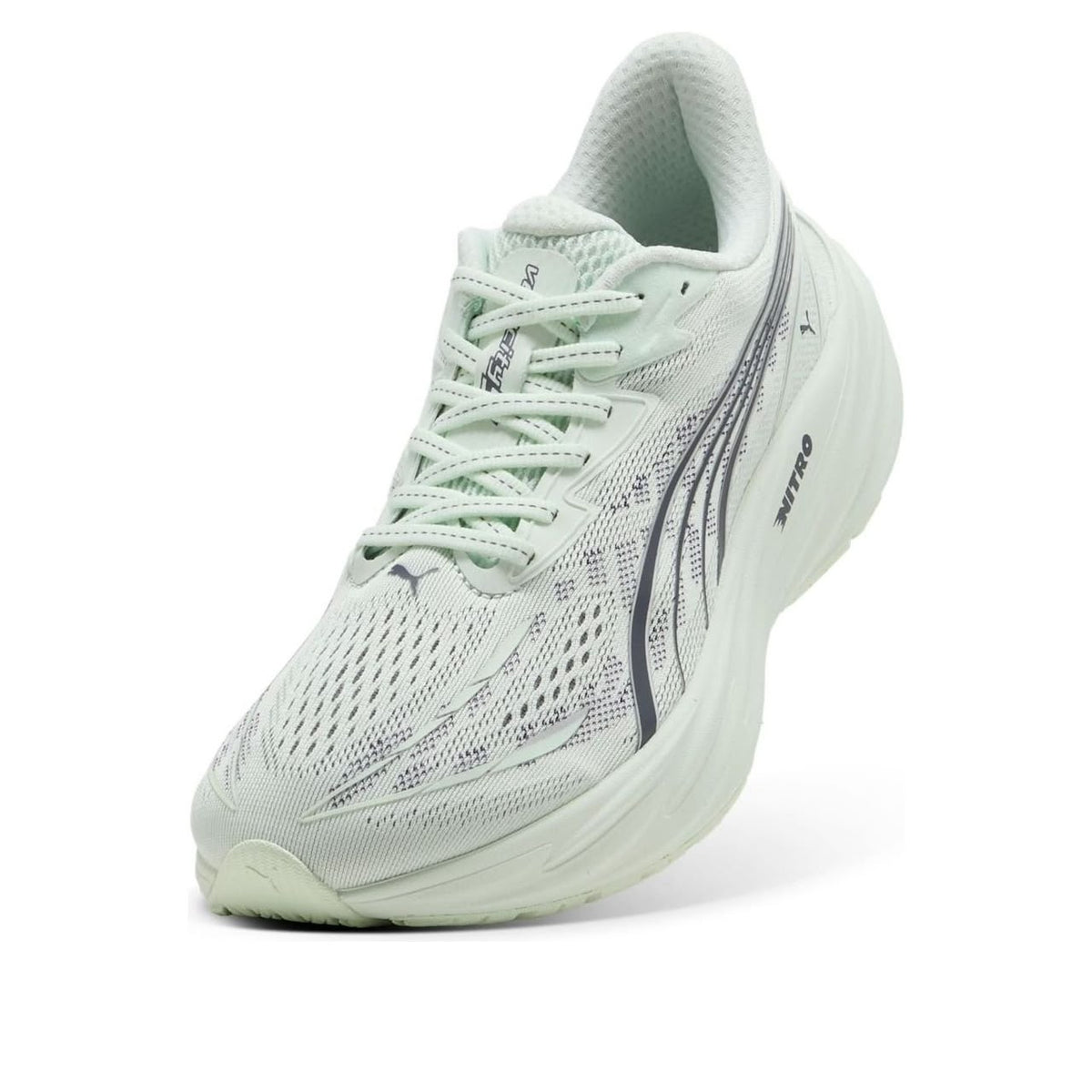 PUMA Velocity NITRO 5 Running Shoes-Alpine SnowSage Glow/Inky Depths