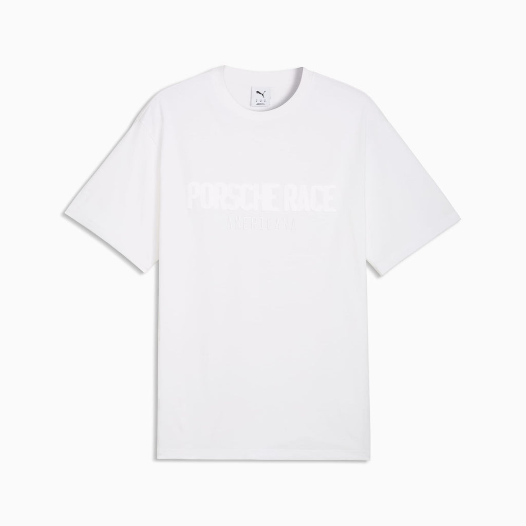 Puma Porsche Legacy Lifestyle Applique Oversized Tee - White Flat