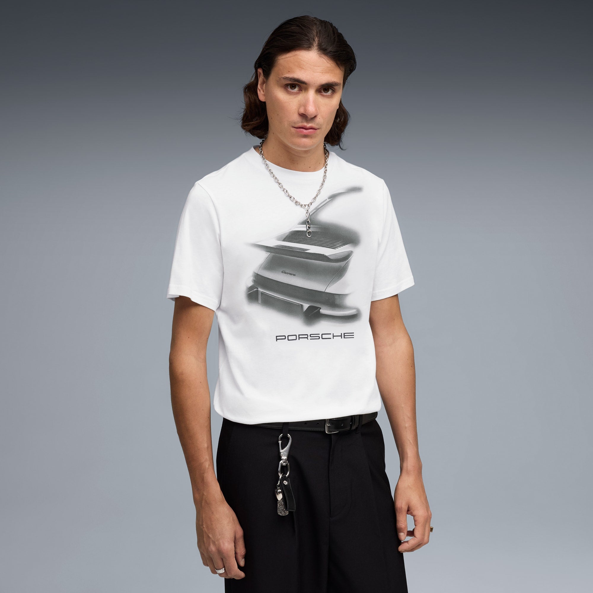 Puma Porsche Legacy Men's Graphic Tee - White Front
