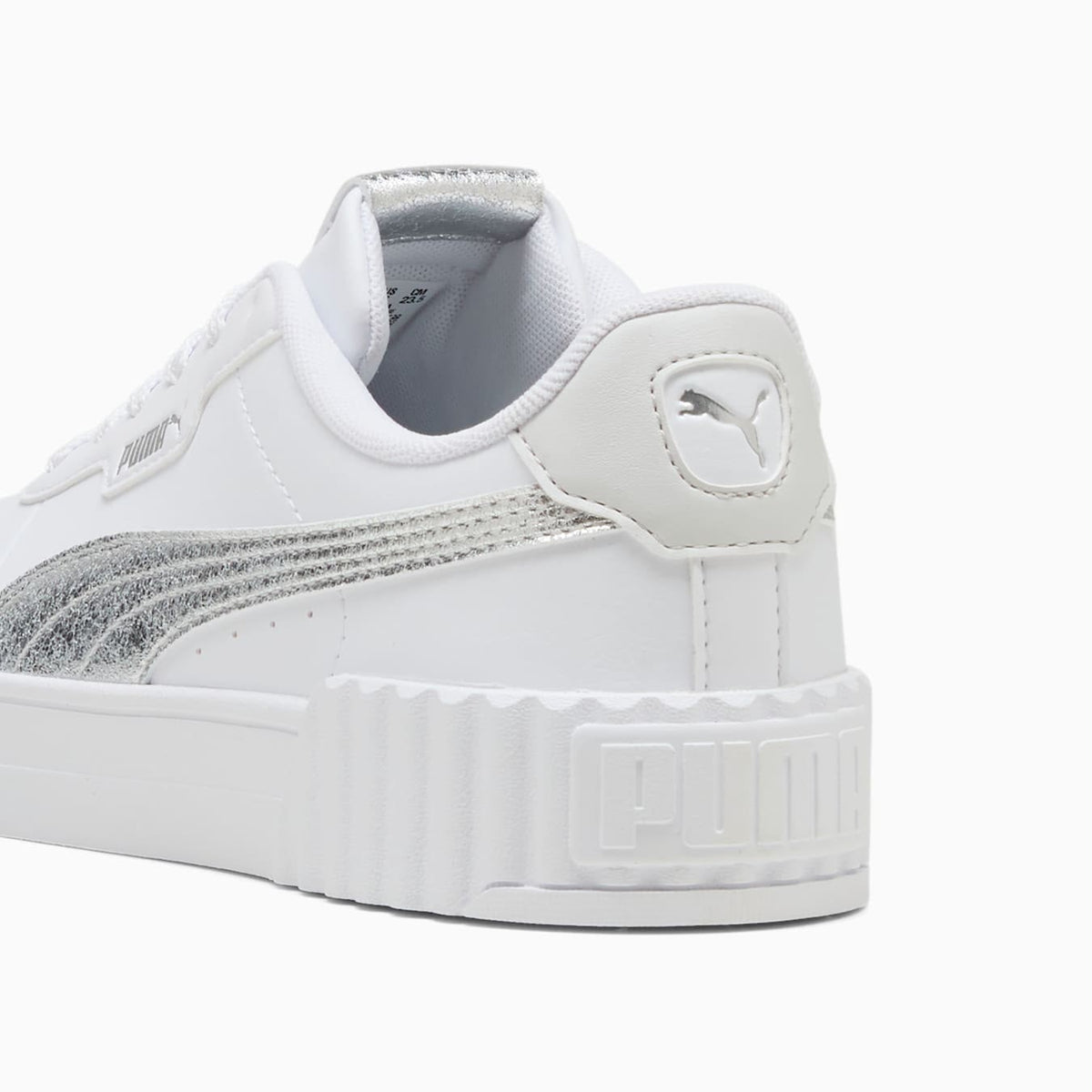 PUMA Carina 3.0 Metallic Glam Sneakers-White