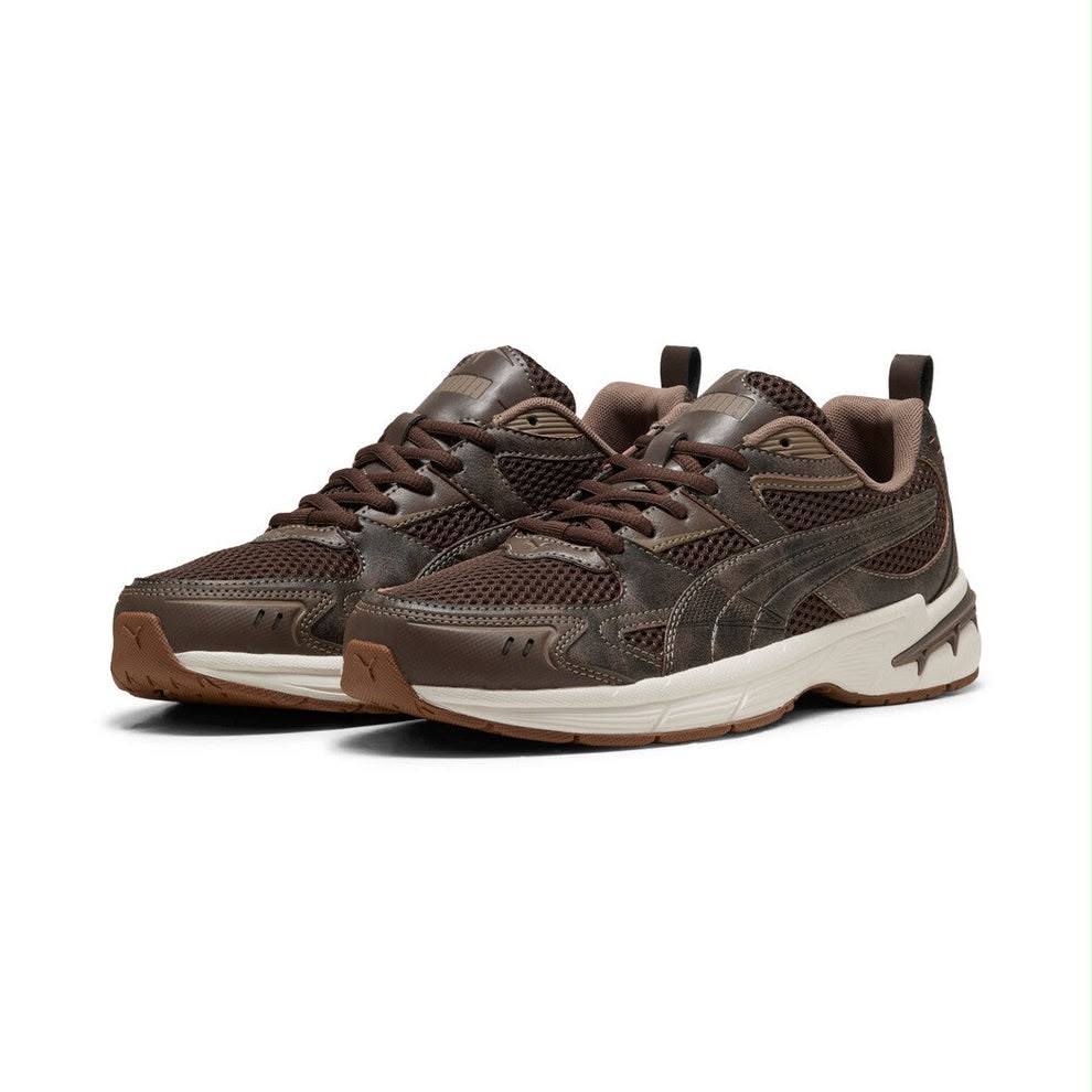PUMA Milenio Tech 2000 Crafted Leather Sneakers-Brown
