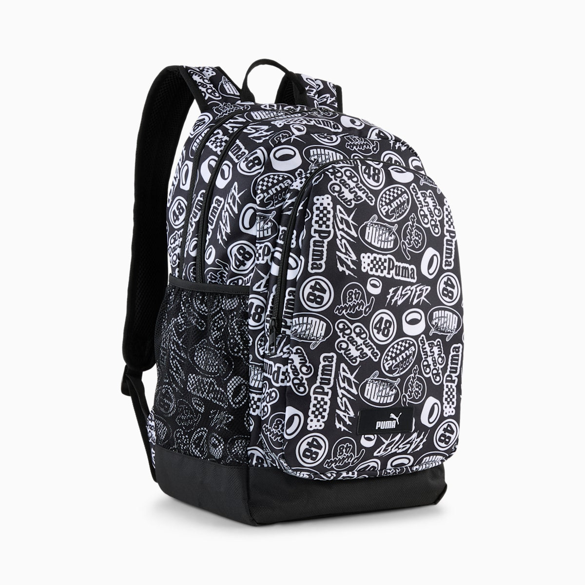 ACADEMY AOP Backpack Black-Tur front view