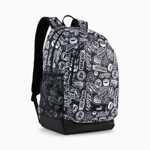 ACADEMY AOP Backpack Black-Tur front view