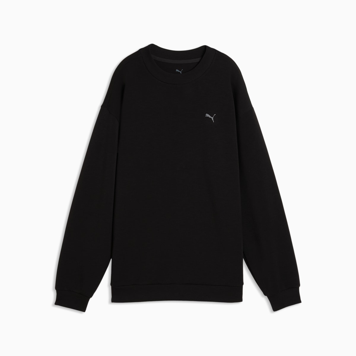 CLOUDSPUN Relaxed Crew Neck Top Women - PUMA Black - front on white background