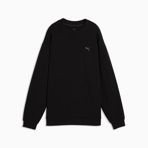 CLOUDSPUN Relaxed Crew Neck Top Women - PUMA Black - front on white background