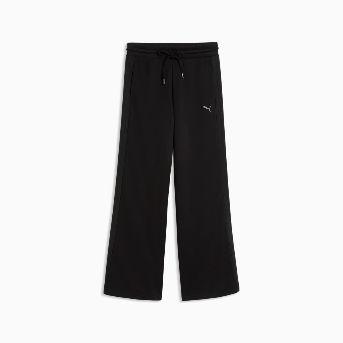 HER Comfort High-Waist Wide-Leg Pants Women - PUMA Black front view