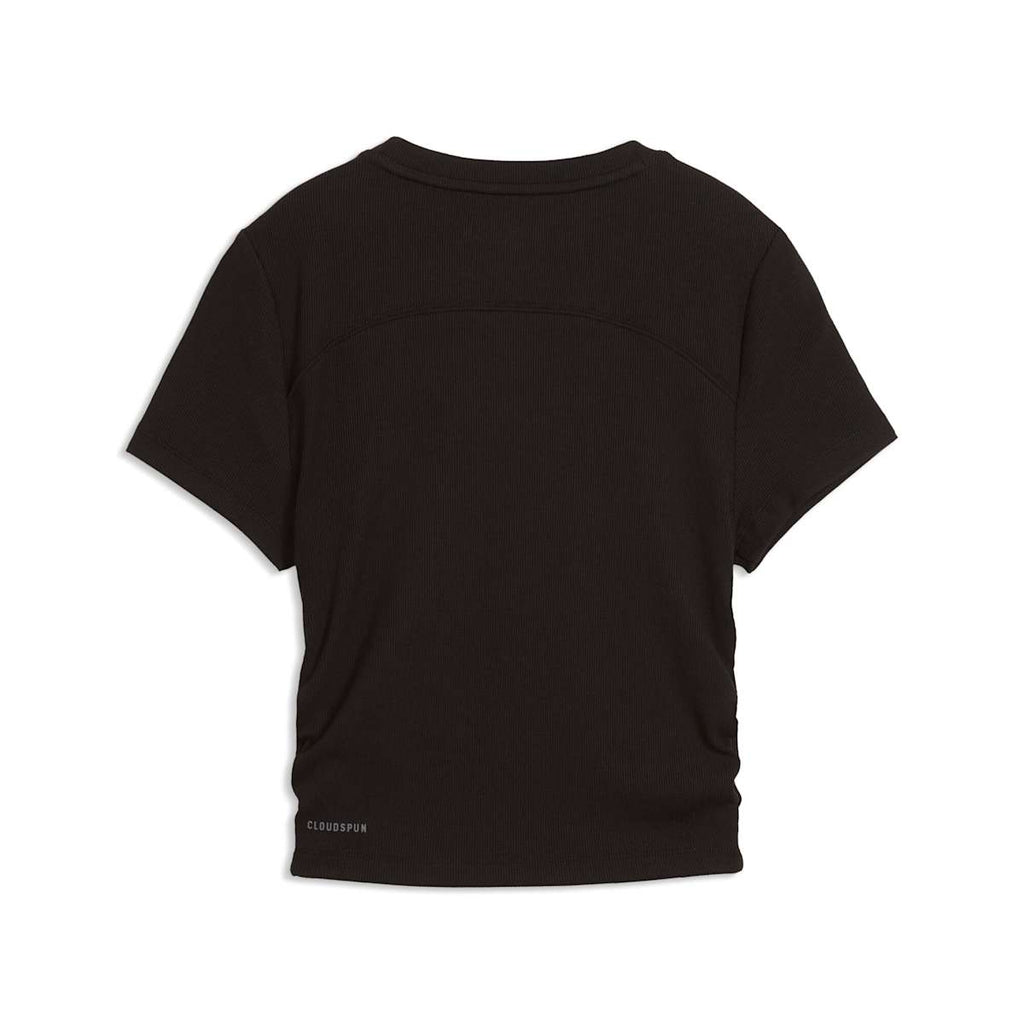 CLOUDSPUN Rib Tee Women - PUMA Black back view