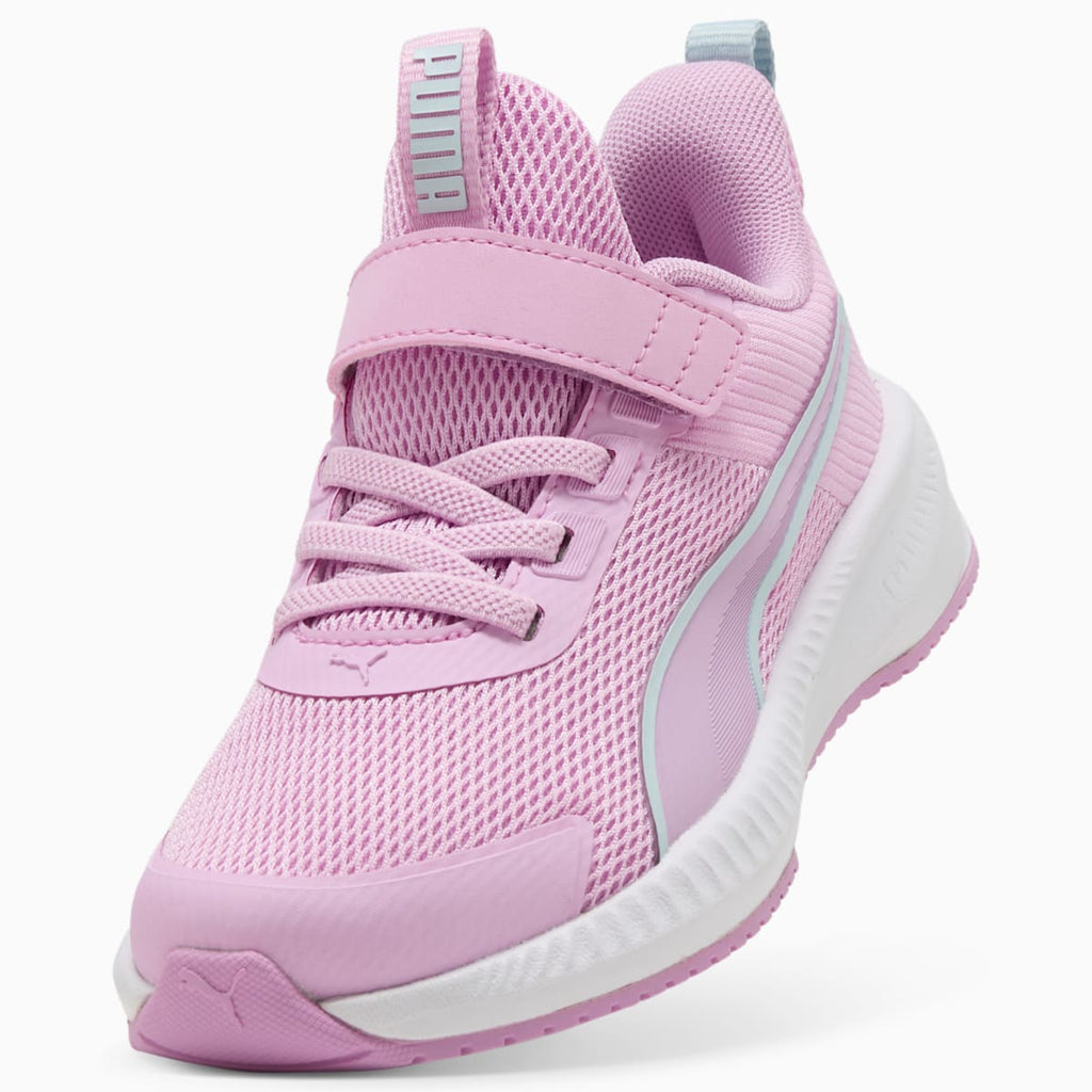 PUMA Flyer 4 Running Shoes Kids - Mauve Glow-Aqua Glow-PUMA White - Back / Heel View