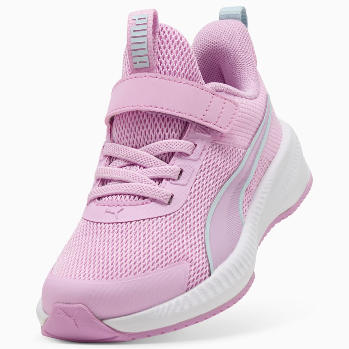 PUMA Flyer 4 Running Shoes Kids - Mauve Glow-Aqua Glow-PUMA White - Back / Heel View