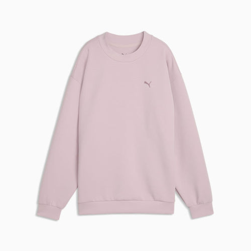CLOUDSPUN Relaxed Crew Neck Top Women - Misty Pink - front on white background