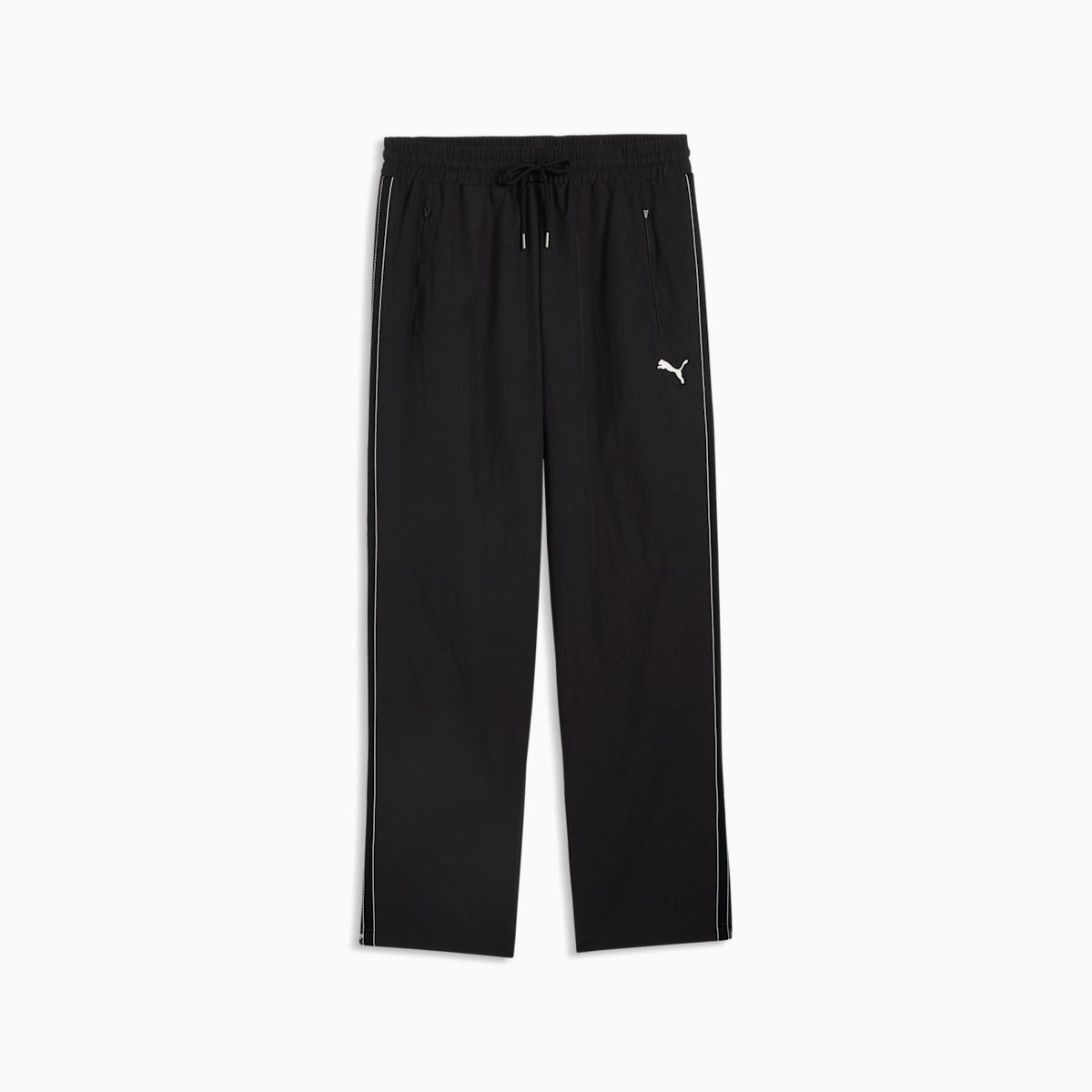 PUMA Class Men's Relaxed Pinnacle Woven Track Pants - PUMA Black - front on white background