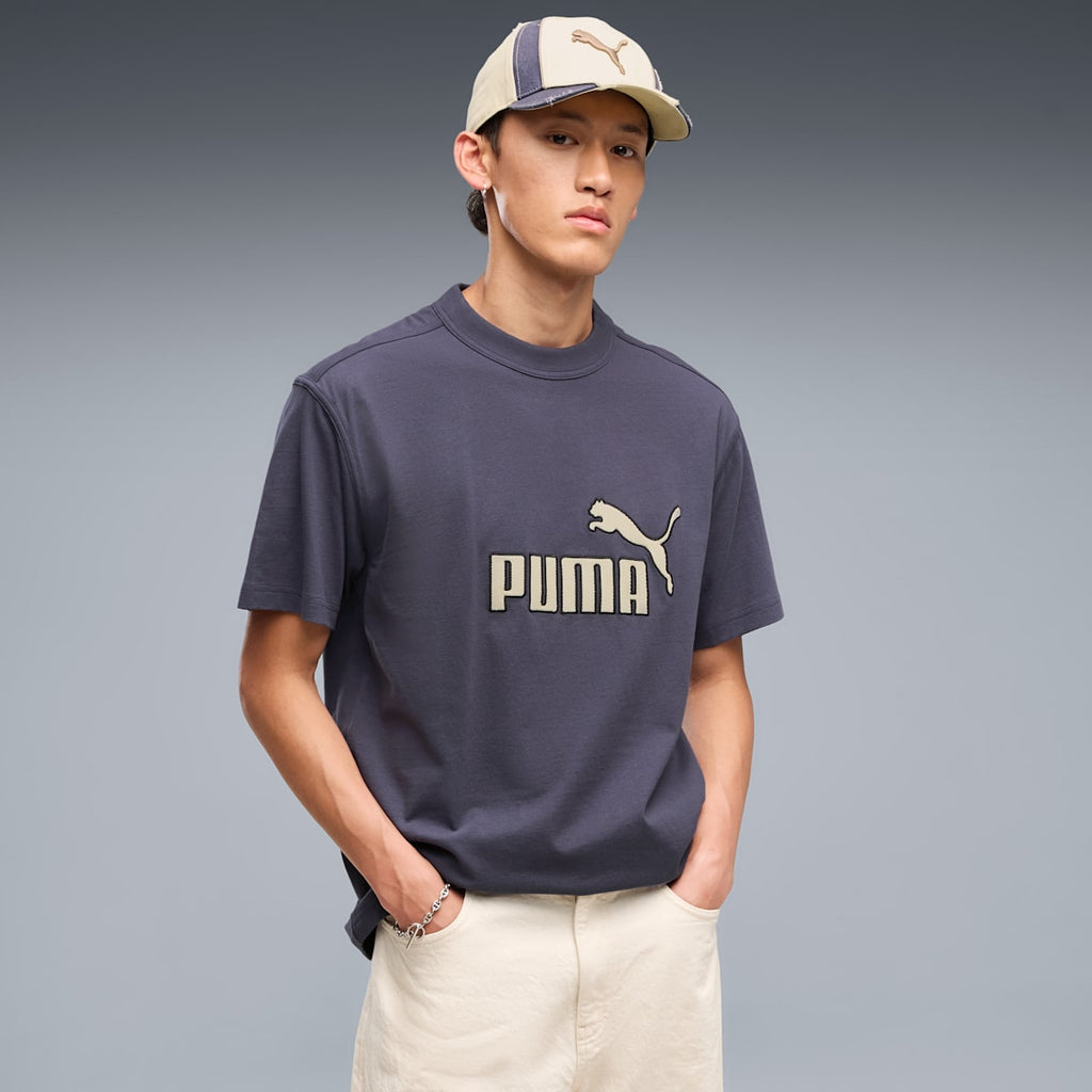 Essentials Elevated No.1 Relaxed Tee Men - Inky Depths - on model