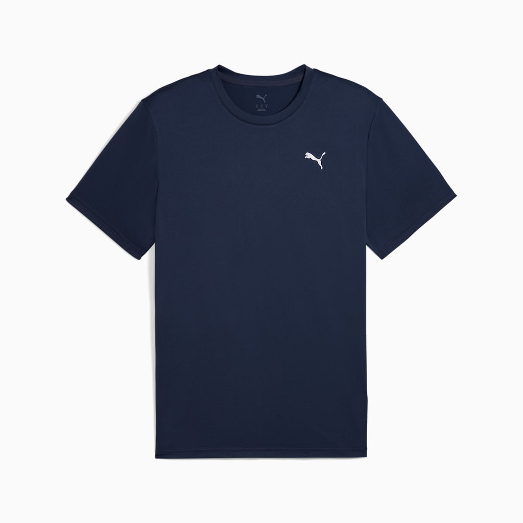 TAD ESSENTIALS Solid Cat Tee Men - PUMA Navy-PUMA White - front on white background