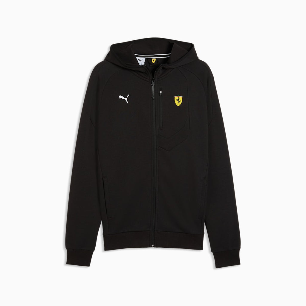 Scuderia Ferrari Men's Hooded Jacket - PUMA Black - front on white background
