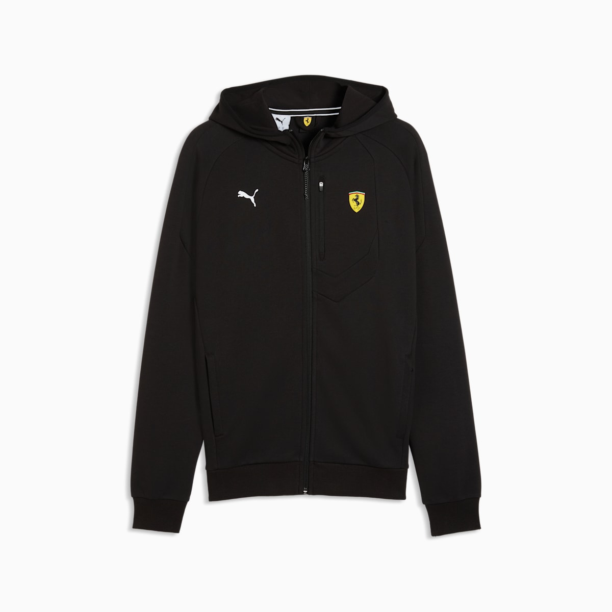 Scuderia Ferrari Men's Hooded Jacket - PUMA Black - front on white background
